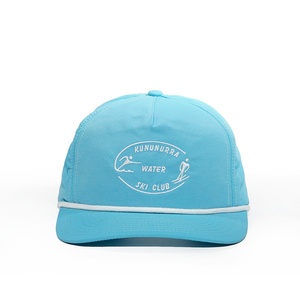 หมวก OEM พร้อมโลโก้สั่งทำ 5 แผง ปีกโค้งเล็กน้อย หมวกแก๊ปแบบ Snapback สำหรับกีฬาและกอล์ฟ  ผ้าไนลอน ปักด้วยเชือก  หมวก Gorras - Product Image 3