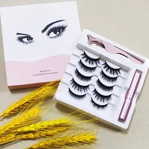 Customized Logo Magnet Eyelashes Magnetic False Eyelashes Magnetic eyeliner with magnetic eyelashes