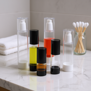 Envase Cosmético de Lujo Multicolor sin Aire, 15ml 30ml 50ml 80ml 100ml 120ml, Plástico ABS, con Bomba Pulverizadora, Forma Cilíndrica - Product Image 2