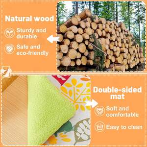 Accessori per Rifugi per Animali di Grandi Dimensioni, Mobili Multifunzionali in Legno per Animali, Amaca per Porcellini d'India, Casa per Criceti a 2 Livelli, Letto per Coniglietti con Scale - Product Image 6