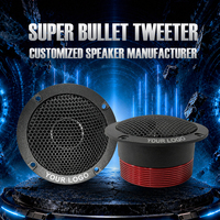 Tweeter Super Bullet Neodymium 160W Max, 3 inci Die Cast Aluminium, 1 inci Titanium, Voice Coil 4 Ohm, Langsung dari Pabrik, untuk Kendaraan