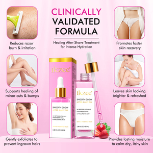 IKZEE Huile Après-Rasage Éclat Lissant 100 ml pour <span class=keywords><strong>Femme</strong></span>, Prévient les Poils Incarnés, Hydratation Intense et Lissage de la Peau - Product Image 2