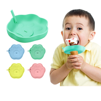 Support à glaces en silicone de qualité alimentaire, anti-goutte, facile à nettoyer, réutilisable, plateau pour cornets de glace, outil pour collations, outil pour glaces