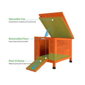 Cage extérieure pour chat, résistante aux intempéries, avec abri pour petits animaux, avec rampe antidérapante. - Product Image 3