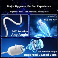 Projecteur USB 5V Ciel Étoilé pour Voiture, Lumière d'Ambiance de Projection Galaxie Étoilée pour Plafond Intérieur, Contrôle Tactile, Veilleuse 2-en-1
