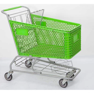 Carrello <span class=keywords><strong>spesa</strong></span> in metallo OEM, attrezzatura per supermercati, carrello per negozi al dettaglio, cestino per negozio cromato resistente - Product Image 5