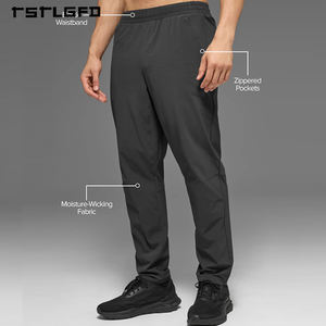 กางเกงจ็อกเกอร์ผู้ชายแบบสั่งตัด น้ำหนักเบา ผ้าใยผสม ซิปข้าง กระเป๋าข้าง ขอบเอวยางยืด สำหรับกิจกรรมในเมือง - Product Image 5