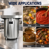 Chauffe-soupe électrique commercial en acier inoxydable 304 avec robinet |   Distributeur de boissons chaudes pour buffet |   Contrôle de température numérique pour hôtels et restaurants