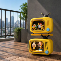 Mini-enceinte Bluetooth PRO avec vitrine pour figurine TV rétro |   Lampe de nuit et son stéréo via appairage TWS, commande tactile portable