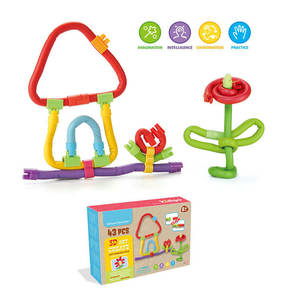 ของเล่นเพื่อการศึกษาสำหรับเด็กของเล่นเกี่ยวกับความรู้สึกแบบทำมือของเล่น3D จินตนาการชุดสร้างสติกส์แบบบิดงอได้ - Product Image 5