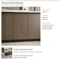 Meuble de cuisine en bois massif sur mesure, aménagement moderne en îlot, rangement par tiroirs, boîtes en panneaux mélaminés et unités modulaires