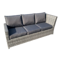 Ensemble de meubles de patio en rotin, canapé chauffant en osier avec barbecue au propane, table de foyer au gaz en acier inoxydable pour les repas de jardin