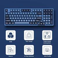 Akko 3098B 98 Key Tri Mode Hot Swappable Mechanical Keyboard RGB Backlit 3000mAh untuk PC Gaming Kantor
