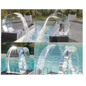 Rideau de cascade en acier inoxydable, de <span class=keywords><strong>piscine</strong></span>, pour <span class=keywords><strong>douche</strong></span>, nouveau Design, livraison gratuite - Product Image 6