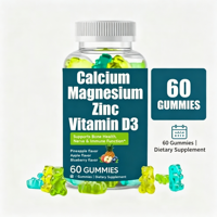 Gummies à haute absorption de vitamine D3 en forme de citrate chélaté, formule douce avec calcium, magnésium et zinc