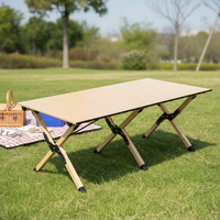 Table pliante portable XL en acier carbone pour 2 à 8 personnes, table de camping imperméable pour pique-nique et barbecue en extérieur