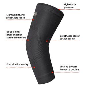 Coderas de punto de alta elasticidad, manga de soporte, mangas de compresión transpirables para tendinitis, coderas de tenis - Product Image 3