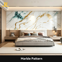 Panneau mural en marbre auto-adhésif 3D, panneau décoratif en PVC imperméable pour revêtement mural intérieur