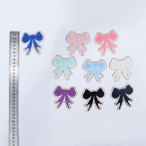 แพทช์สำหรับถุงเสื้อผ้าแผ่นติดกาวติดโบว์ผีเสื้อแผ่นปักลายดอกไม้ - Product Image 4
