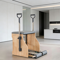 Silla de Pilates de Roble Macizo Ecológica, Modelo 2026, Venta al Por Mayor, Equipo de Fitness Apto para el Hogar y Estudios de Yoga