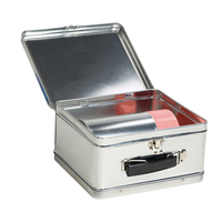 Boîte en étain de qualité alimentaire en gros avec certificat FDA pour l'emballage de biscuits, boîte à lunch portable en étain avec poignée, boîte à lunch en étain personnalisée