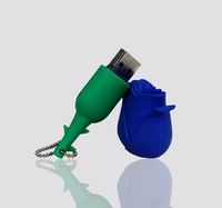 Nueva Memoria USB 2.0 con Forma de Rosa de PVC Colorida, 4GB/8GB/16GB de Capacidad Real, Chip con Garantía de 5 Años, en Stock