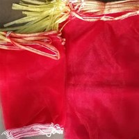 Chinese leverancier 50kg 25kg op maat gemaakte trekkoord PP zakken van gaas voor groenten, fruit, citroenen, sinaasappels, appels, maïs, uien, tomaten, aardappelen
