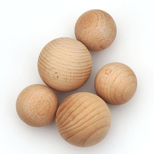 Madera Maciza de Haya Redonda Sin Pintar para Adornos de Cuentas, Juguete de Madera Natural, Paquete a Granel de China - Product Image 1