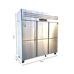 Réfrigérateur commercial à température unique à 4 portes en acier inoxydable 460/950/1500L à refroidissement direct pour utilisation dans les restaurants - Product Image 2