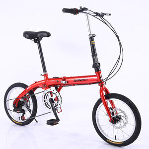 WANTUO Vélo pliant miniature de 16 pouces, léger, 6 vitesses, frein à disque, vélo compact <span class=keywords><strong>Trek</strong></span>, pneus 26*2.6\", capacité de charge de 70 kg, portable - Product Image 2