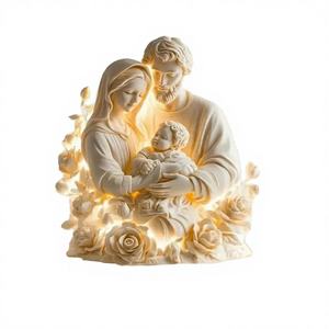 Ornements en acrylique populaires sur le thème religieux, impression couleur, décorations artistiques pour Noël, Pâques, maison, bureau, café, bureau à domicile - Product Image 2