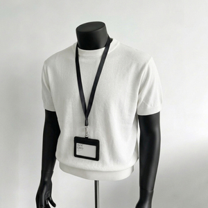 <span class=keywords><strong>เสื้อ</strong></span>ยืดแขนสั้นผู้ชายผ้าไหมน้ำแข็ง Lao Qian Feng รุ่นเย็บขอบแขนแบบพับได้ <span class=keywords><strong>เสื้อ</strong></span>ลำลองสำหรับวัยรุ่น - Product Image 1