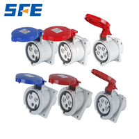 Prise de courant industrielle monophasée triphasée SFE CEE/IEC60309 IP44 IP67 16A 32A 63A 125A 220 380 240 415V