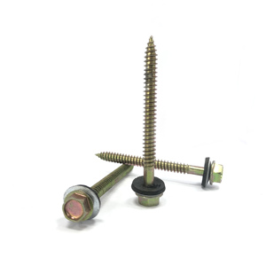Tornillos autorroscantes de cabeza de armadura y cabeza tipo oblea de acero inoxidable y acero al carbono, y tornillos autorroscantes de cabeza hexagonal zincados para paneles de yeso - Product Image 3