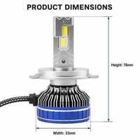 Phare de voiture LED haute puissance 600 % plus lumineux 9005/H11/H4, 8 modes d'éclairage, contrôle par application, ampoule à gradation intelligente