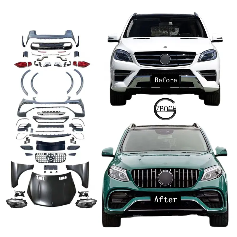 Ml để GLe cơ thể Kit cho Mercedes Benz ml nâng cấp W167 gle63 AMG BodyKit động cơ mũ trùm xe chắn bùn