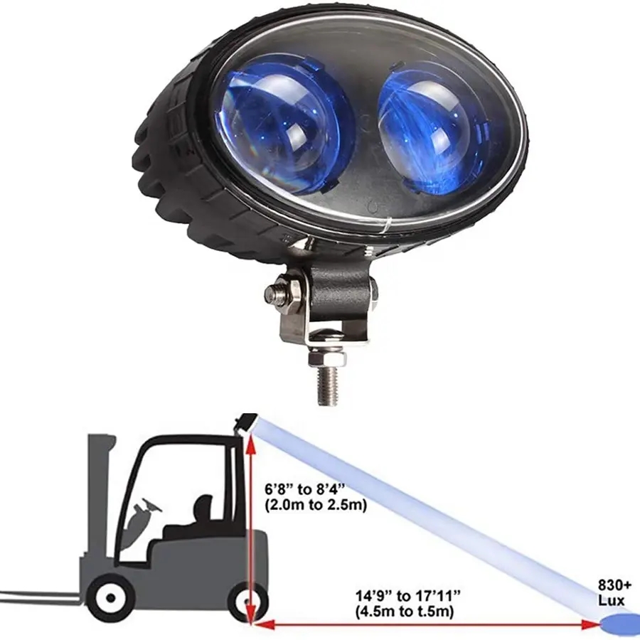 PK10011 pour indicateur de camion à fourche, Spot lumineux de travail à LED pour chariot élévateur, barre d'avertissement de conduite tout-terrain, feux antibrouillard