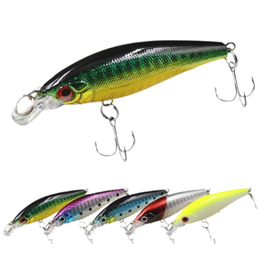 신상품 ABS 소재 프린트 싱킹 바텀 피싱 훅 포함 인조 하드 베이트 잉어 배스 미노우 루어 - Product Image 1