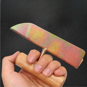 Venta caliente hierro galvanizado Yin Yang esquina aplicador masilla alisado paleta cuchillo pared enyesado cuchillo diatomea barro Base cuchillo - Product Image 4