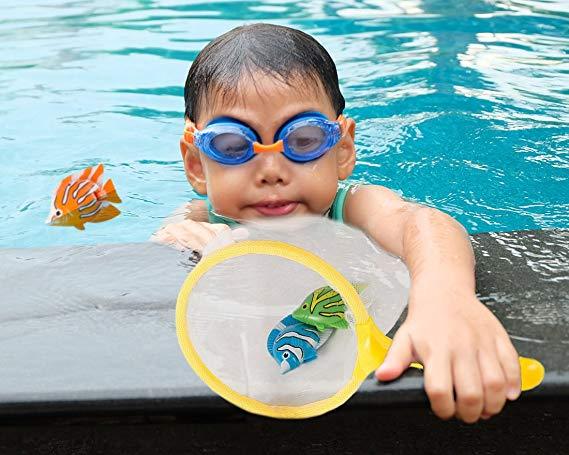 46 Pcs Jeu de Pêche Magnétique Ensemble de Jouets de Piscine pour Enfants, Table d'Eau Jouet de Pêche pour Baignoire pour Tout-Petits, Jouets de Piscine de Fête Carnaval Extérieur Intérieur, Cannes Filets