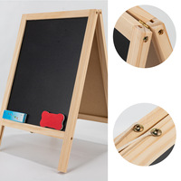 Chevalet d'art en bois avec tableau blanc magnétique, pliable, multifonction, tableau noir en bois double face
