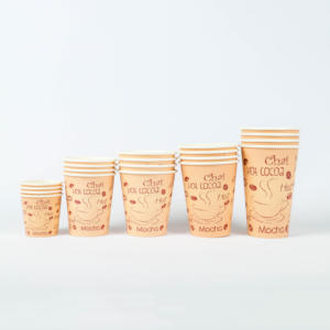 Gobelets en papier jetables personnalisés à bas prix, qualité alimentaire, à paroi simple, 4 oz, 8 oz, 12 oz, pour boissons chaudes, café, thé, avec couvercle - Product Image 6