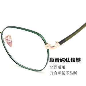 กรอบแว่นตาไทเทเนียมบริสุทธิ์ทรงแปดเหลี่ยมเต็มกรอบน้ำหนักเบาเลนส์เรซิ่นสำหรับทุกเพศเซินเจิ้น 906 - Product Image 3