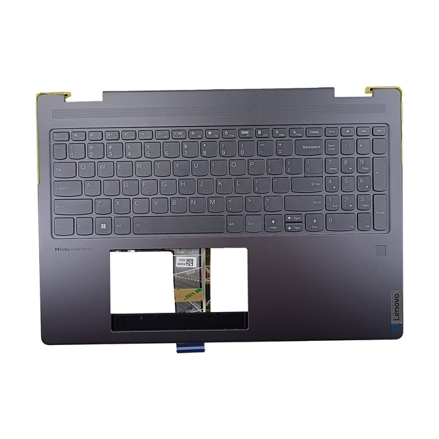 New Upper Case Palmrest with Backlit Keyboard for Yoga 7 16IRL8 Laptop Top Cover Replacement 5CB1L31865