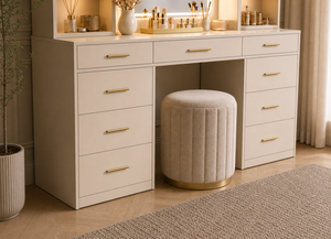 <span class=keywords><strong>Miroir</strong></span> blanc professionnel moderne <span class=keywords><strong>avec</strong></span> 3 modes d'éclairage, table de <span class=keywords><strong>maquillage</strong></span> et coiffeuse <span class=keywords><strong>pour</strong></span> chambre, hôtel et salon - Product Image 4