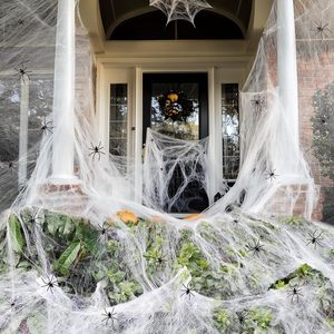 <span class=keywords><strong>Ragnatela</strong></span> da 93 mq per Halloween, Decorazione Spaventosa Fai-da-Te con 30 Ragni Finti in Omaggio per Feste di Halloween all'Interno e all'Esterno - Product Image 1