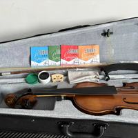 SurpassMusica Offre Spéciale prix de gros 4/4 violon ensemble complet pièces avec épaulière cordes d'archet érable massif épicéa