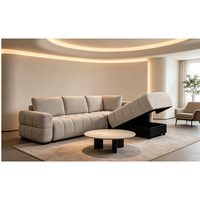 Sofá Cama de Terciopelo de Dos Plazas de Alta Calidad The Leader Wholesale, Sofá Cama Fijo para Apartamento, Muebles para el Hogar