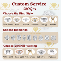 Bague de fiançailles pour femme en or jaune 14k 18k, sertie de diamants de laboratoire taille marquise 3ct 5ct, style Muse avec grappe latérale personnalisée