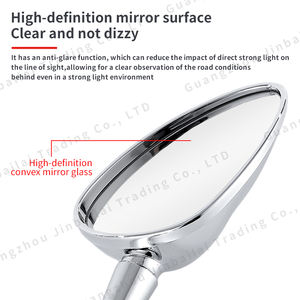 กระจกมองข้างอะลูมิเนียมดัดแปลงมอเตอร์ไซค์กระจกมองหลังสามเหลี่ยมชุบโลหะด้วยไฟฟ้าความละเอียดสูงสำหรับ300 <span class=keywords><strong>150</strong></span> <span class=keywords><strong>Vespa</strong></span> - Product Image 4